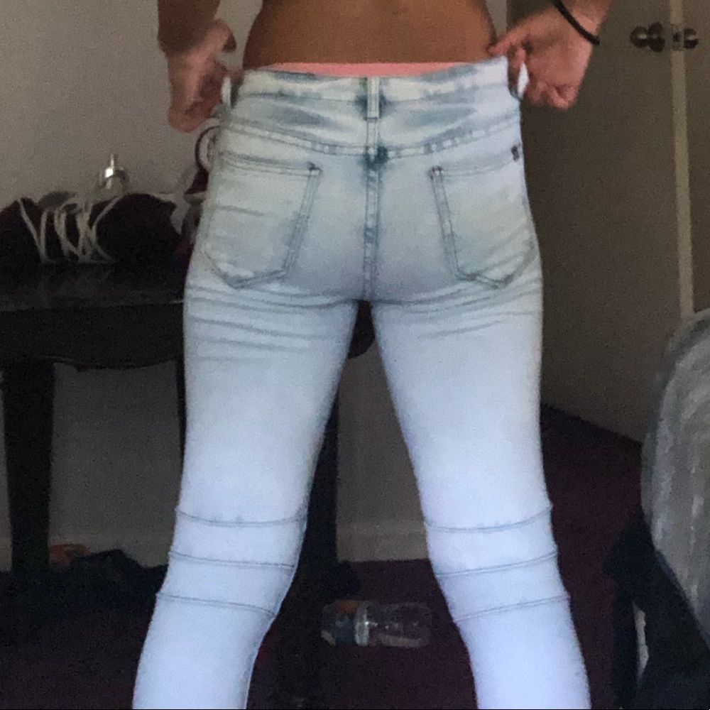 skinny, unique jeans.